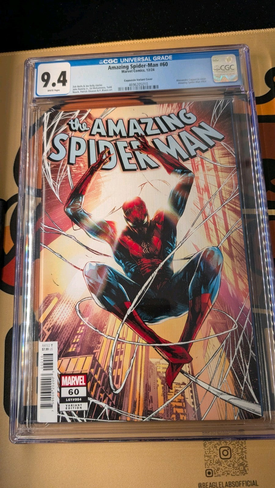 Amazing Spider-Man #60 CGC 9.8 | 1:25 Cappuccio Variant | Marvel 2024 Spider-Man