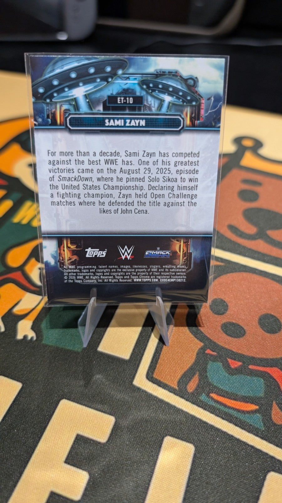 2026 Topps Chrome Cosmic WWE Wrestling #ET10 Sami Zayn Extraterrestrial Talent