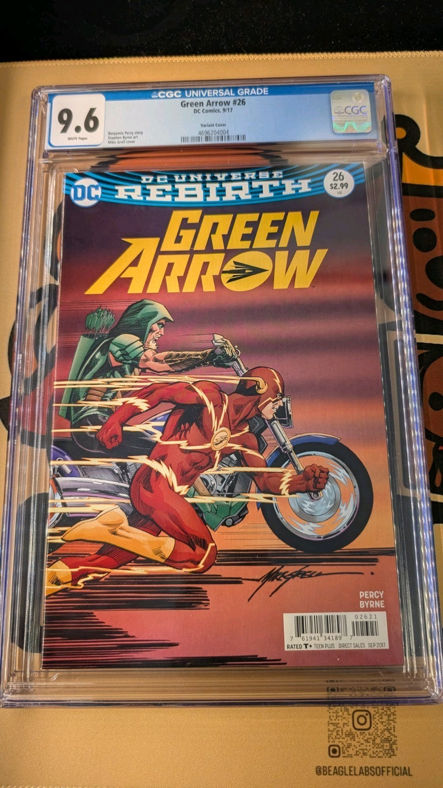 CGC GRADED 9.6 - DC COMICS GREEN ARROW DC UNIVERSE REBIRTH #26 THE FLASH