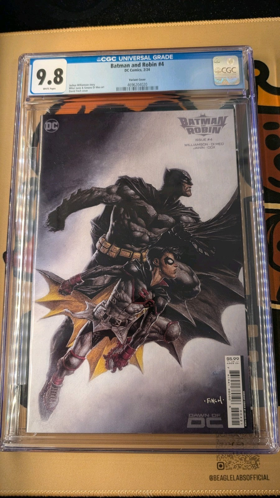 DC Comics Batman and & Robin #4 Variant Cover CGC Graded 9.8