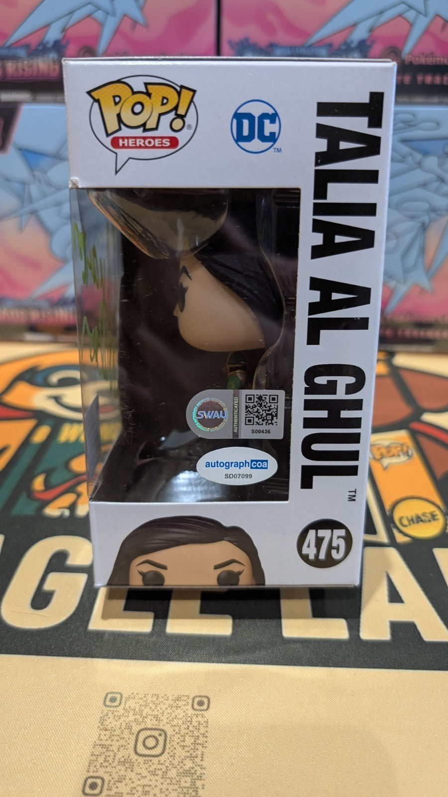 Marion Cotillard SIGNED Talia Al Ghul Funko Pop! #475 Batman  SWAU & ACOA