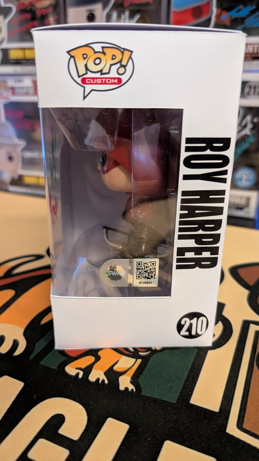 DC Custom Funko Pop Signed Colton Haynes with SWAU COA Arrow Roy Harper /Arsenal