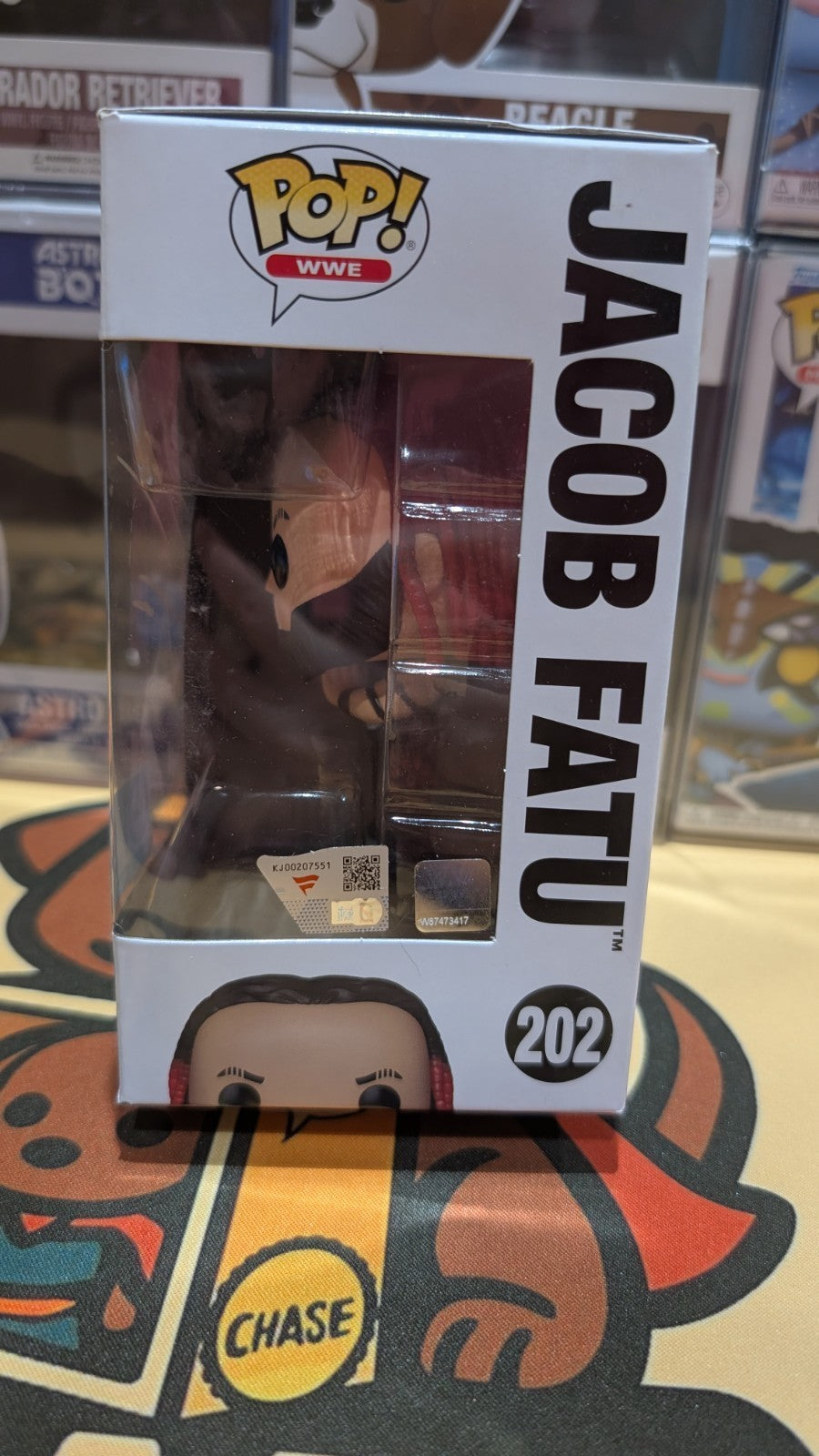 Jacob Fatu WWE #202 Fanatics Exclusive Funko Pop! Signed - *Slight Damage*