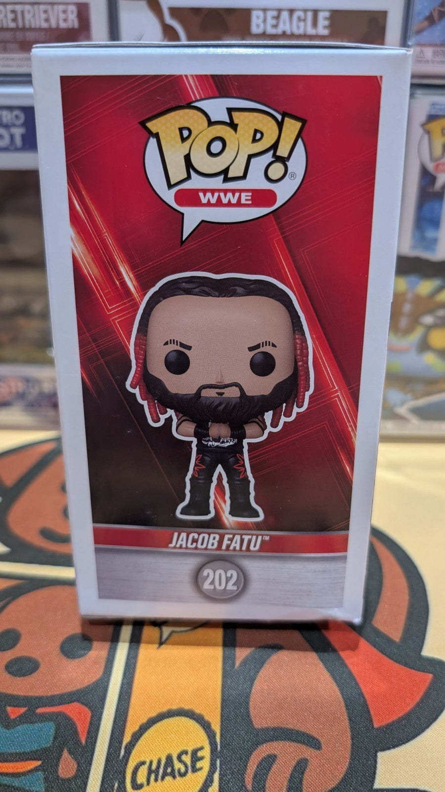 Jacob Fatu WWE #202 Fanatics Exclusive Funko Pop! Signed - *Slight Damage*