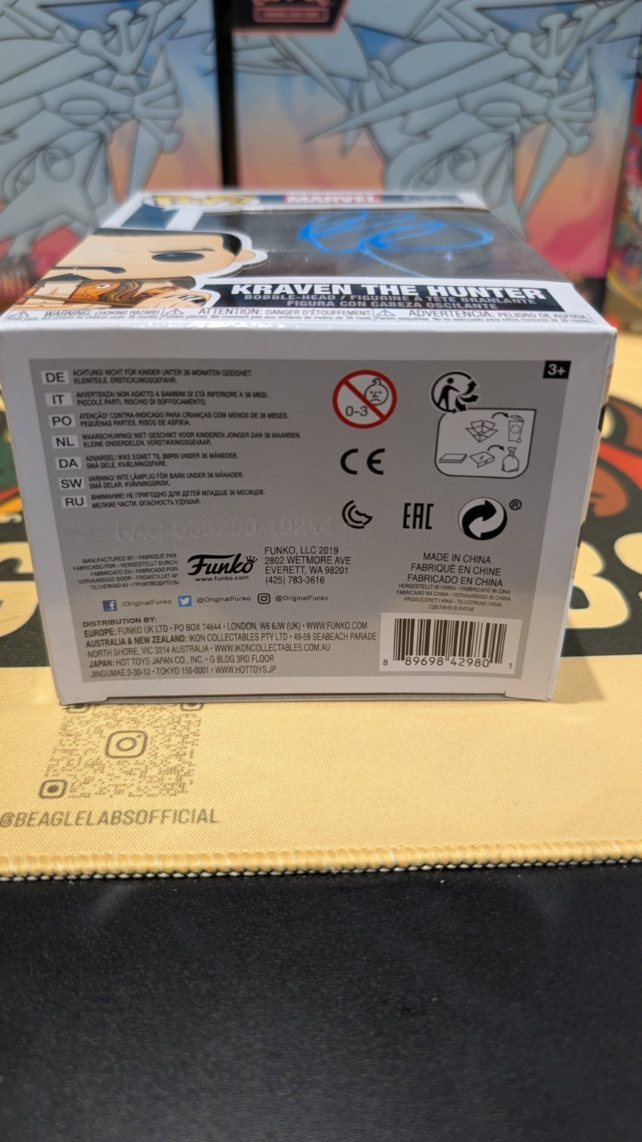 SIGNED AARON TAYLOR-JOHNSON KRAVEN THE HUNTER MARVEL FUNKO POP 525 ACOA