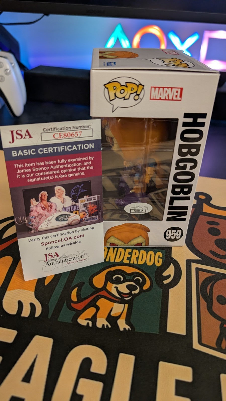 Funko Pop Marvel Spider-Man Hobgoblin 959 Signed by James Franco with JSA COA