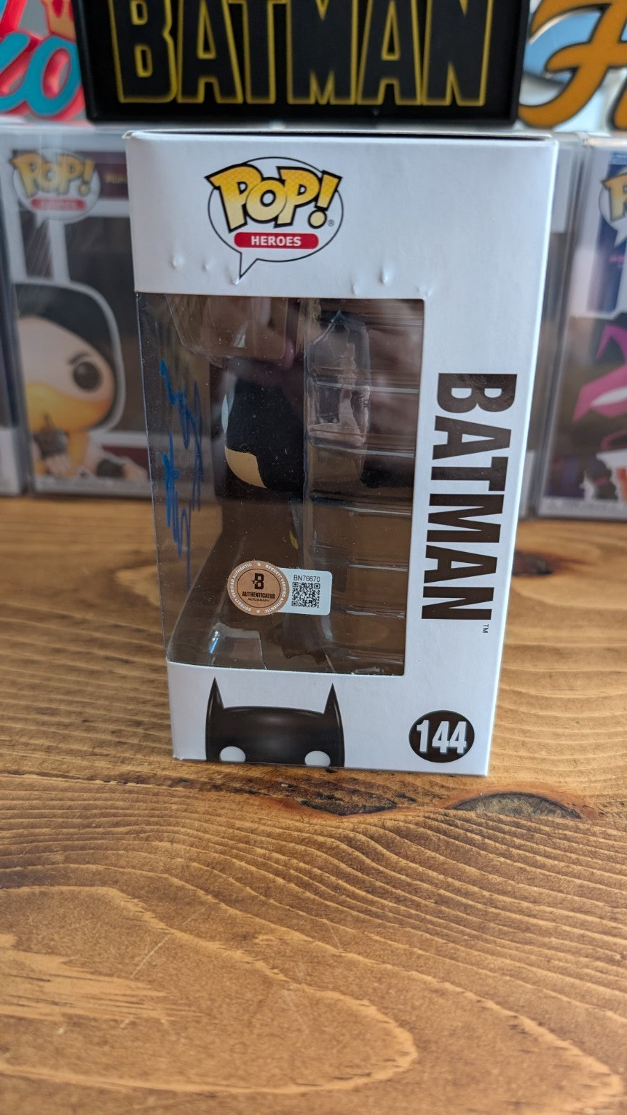 Hamish Linklater Signed Batman Caped Crusader Funko Pop #144 Beckett COA