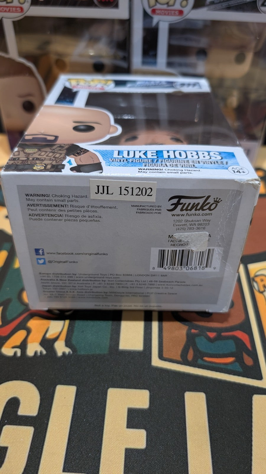 Funko Pop! Luke Hobbs #277 Fast Furious Collectible Figure DAMAGED