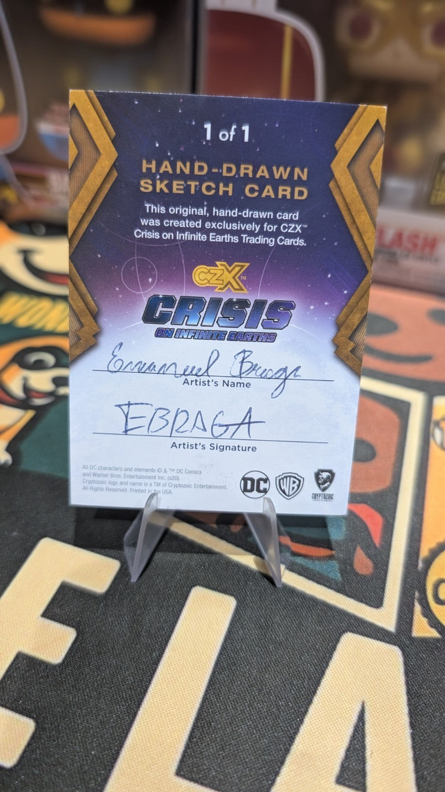 CZX Cryptozoic Crisis On Infinite Earths EMANUEL BRAGA Ray Braga Sketch Card 1/1