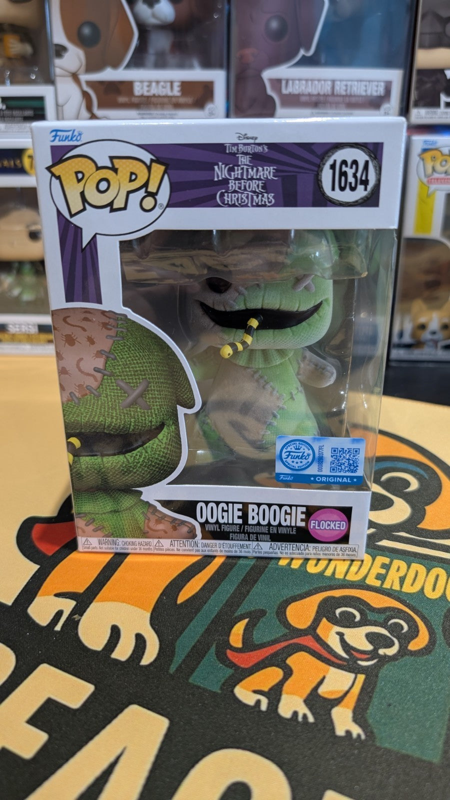Funko POP! The Nightmare Before Christmas 1634 Oogie Boogie (Flocked) NEW BNIB