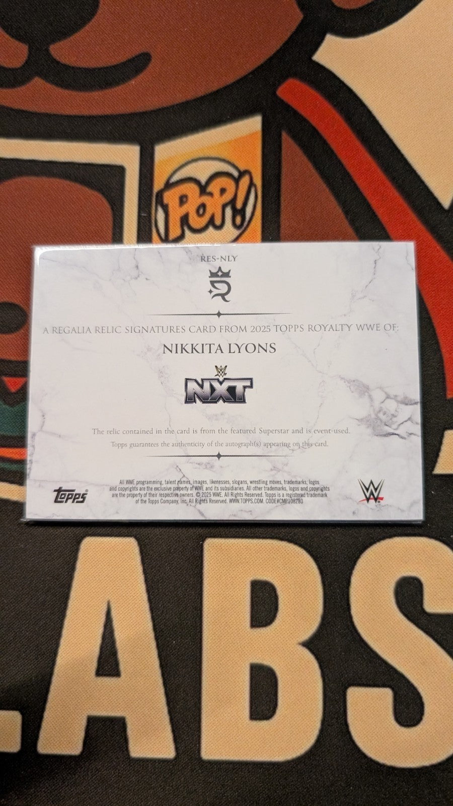 Topps WWE Royalty 2025 Nikkita Lyons /99 Signed Autograph Relic RES-NLY