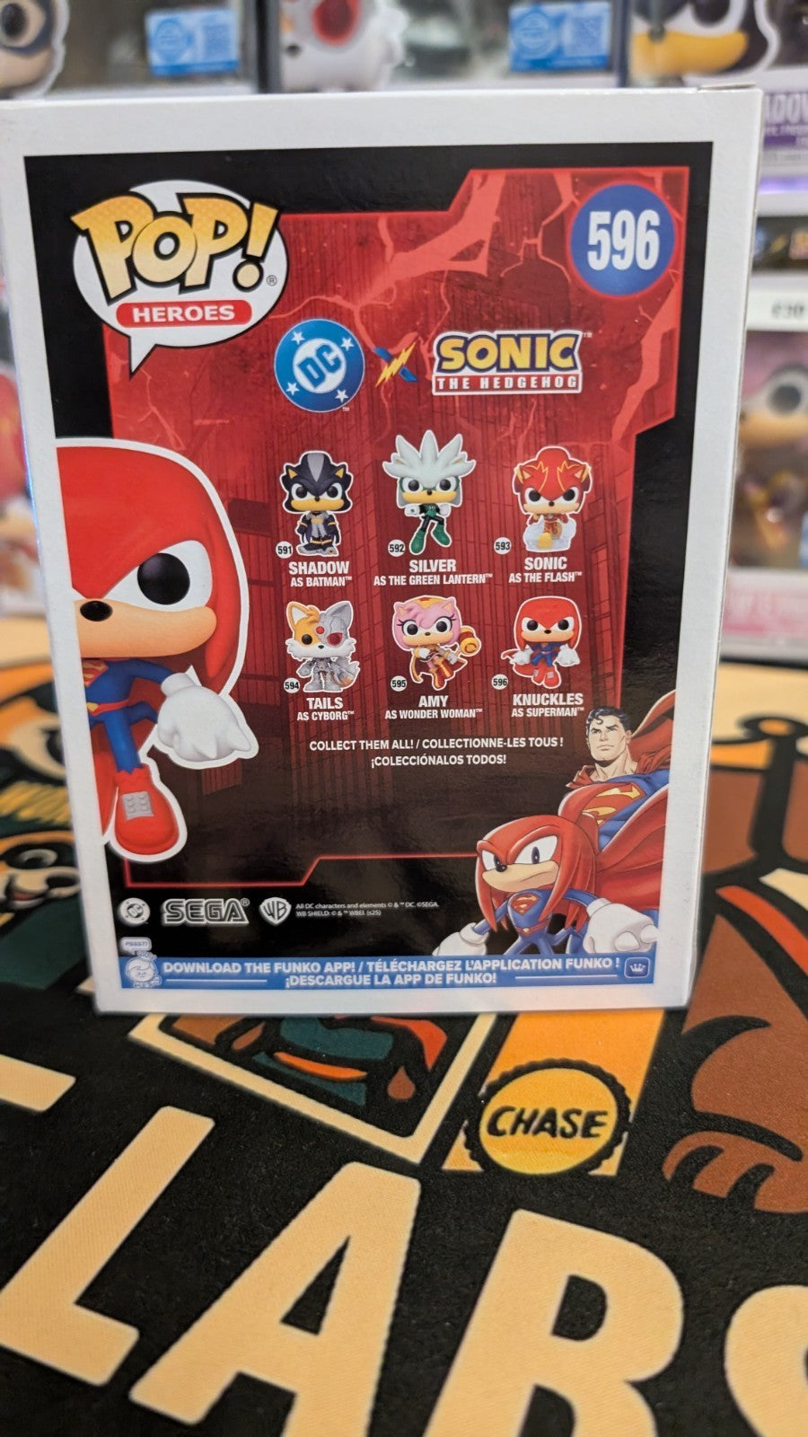 Funko Pop DC x Sonic The Hedgehog Knuckles As Superman #596 + Free Protector