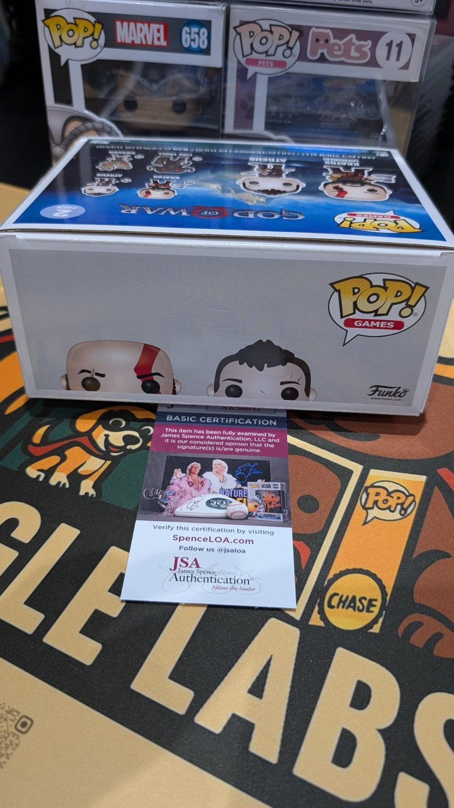 3x SIGNED Funko Pop God of War - Kratos & Atreus 2 Pack JSA & SWAU COA