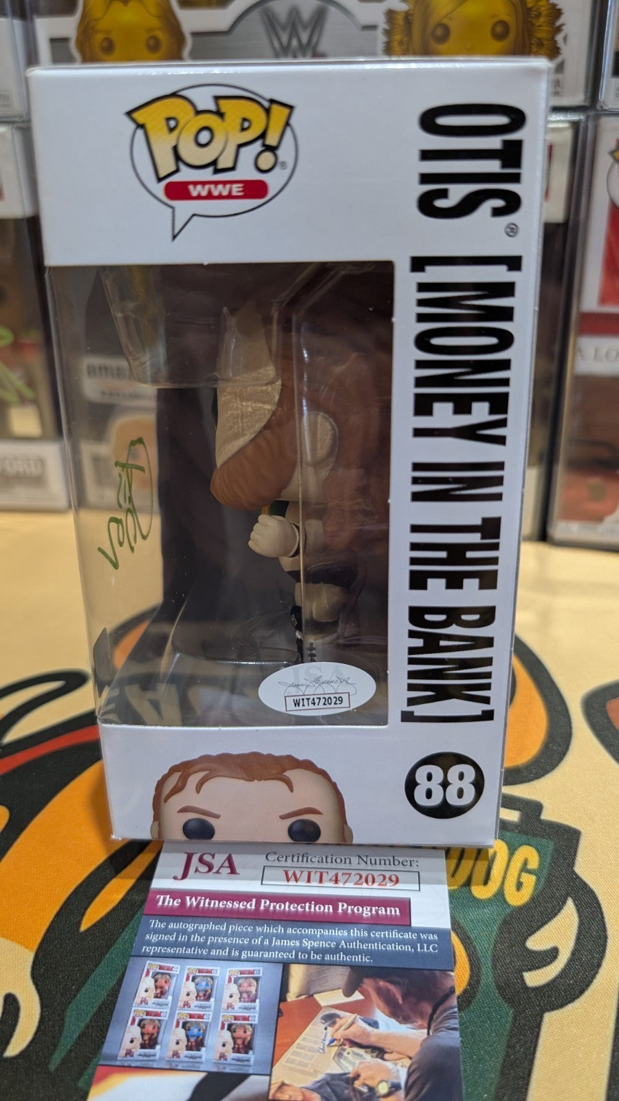WWE Funko Pop! #88 Otis Money In The Bank Signed Autograph JSA Witnessed COA