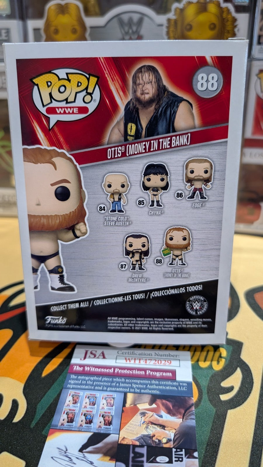 WWE Funko Pop! #88 Otis Money In The Bank Signed Autograph JSA Witnessed COA