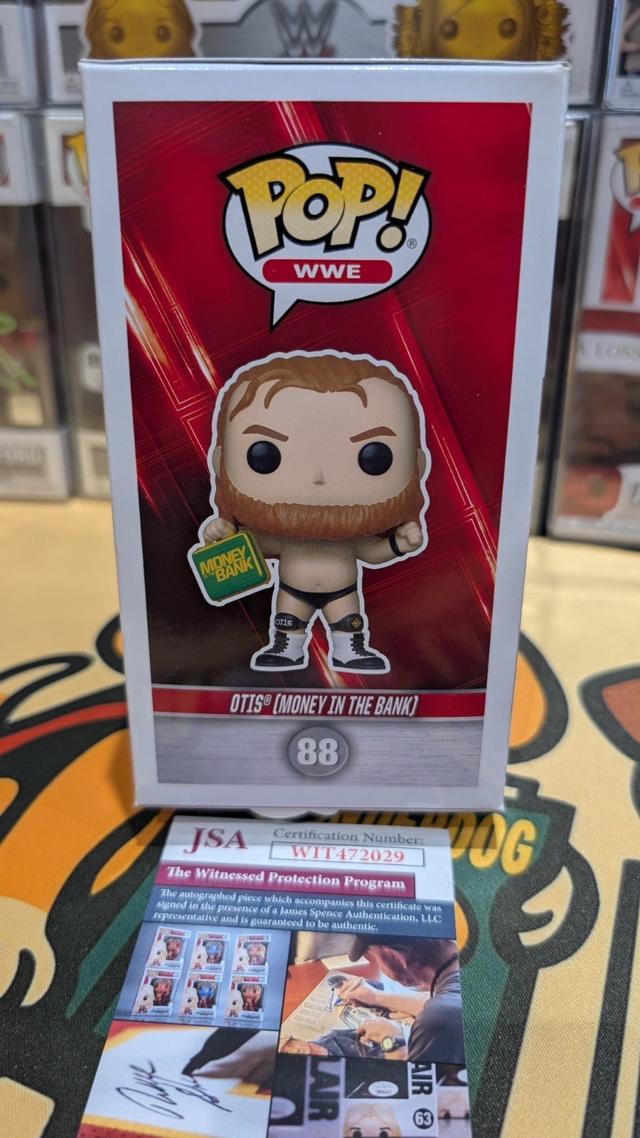 WWE Funko Pop! #88 Otis Money In The Bank Signed Autograph JSA Witnessed COA