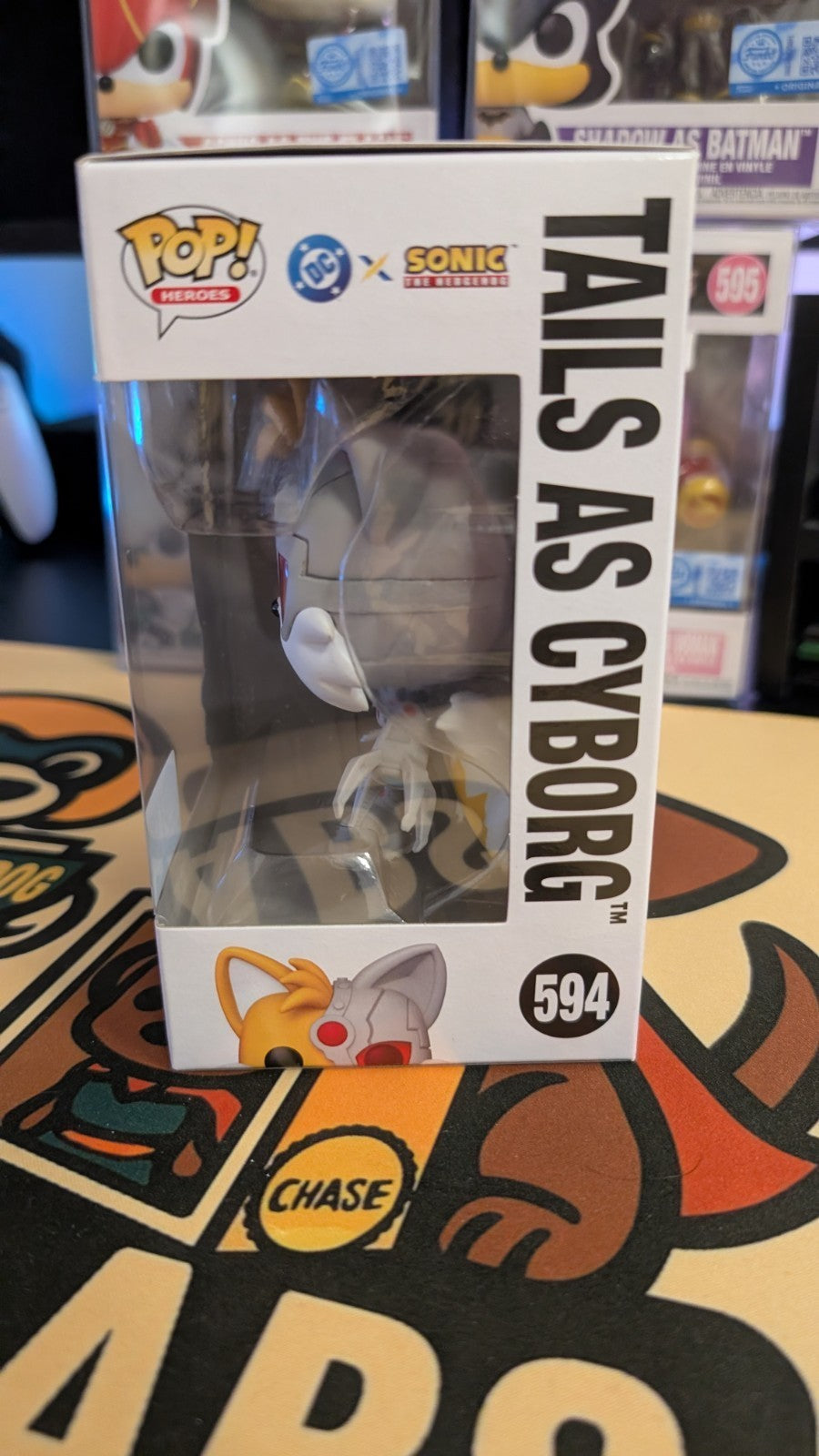 Funko Pop DC x Sonic The Hedgehog Tails As Cyborg #594 + Free Protector