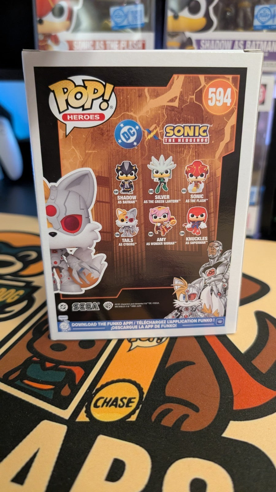 Funko Pop DC x Sonic The Hedgehog Tails As Cyborg #594 + Free Protector