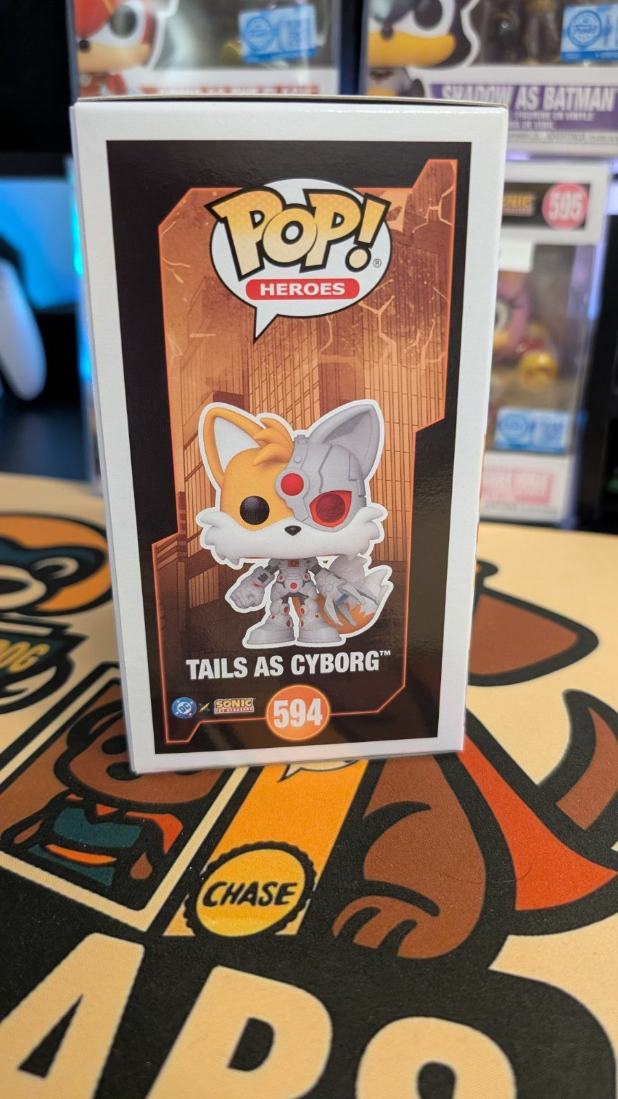 Funko Pop DC x Sonic The Hedgehog Tails As Cyborg #594 + Free Protector