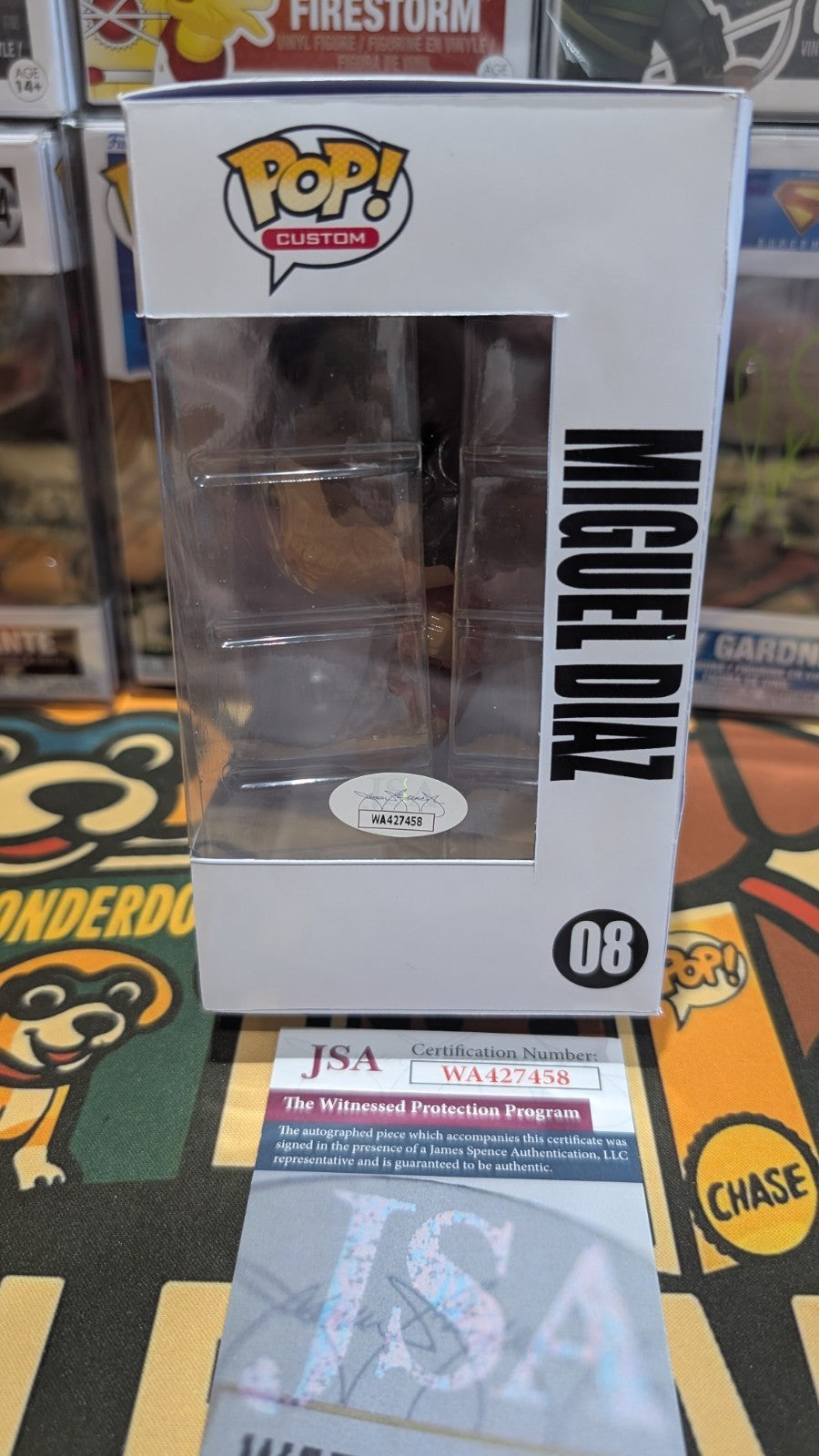 Custom Funko Pop! Cobra Kai Miguel Diaz Signed Xolo Mariduena With JSA COA