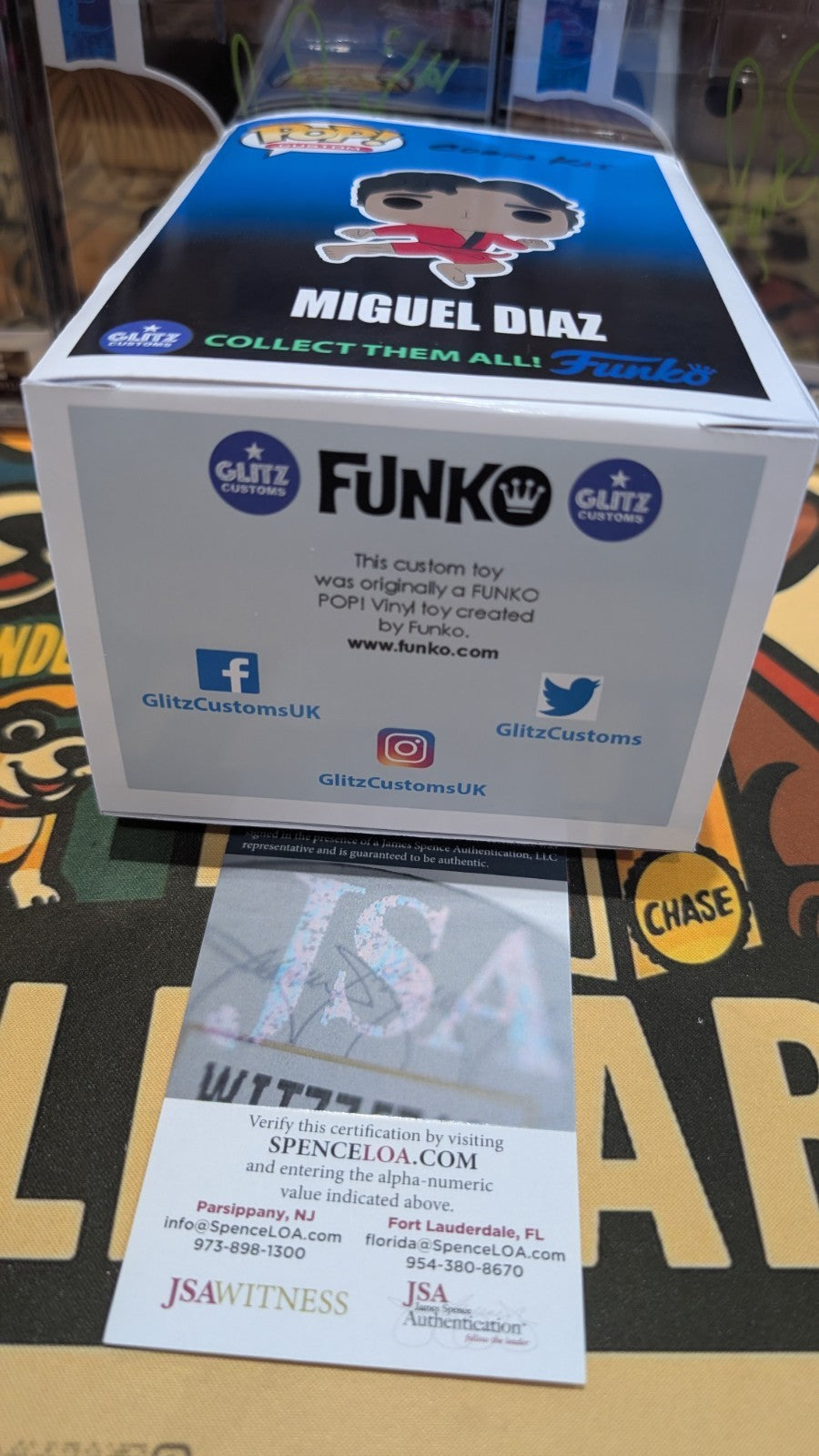 Custom Funko Pop! Cobra Kai Miguel Diaz Signed Xolo Mariduena With JSA COA
