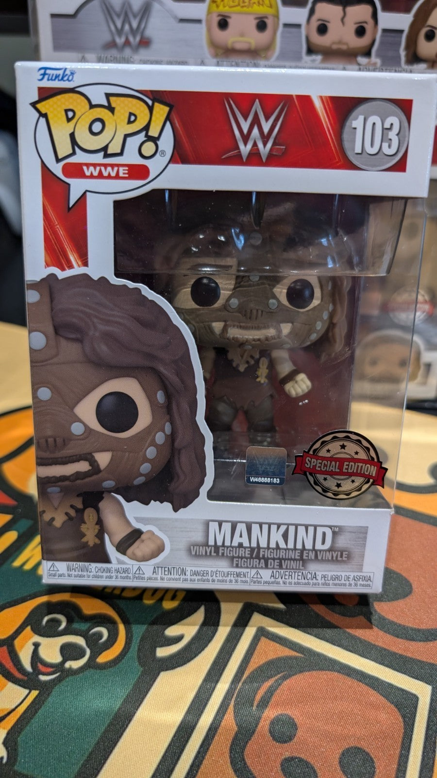 Funko Pop! WWE Mankind #103 Special Edition With Protector