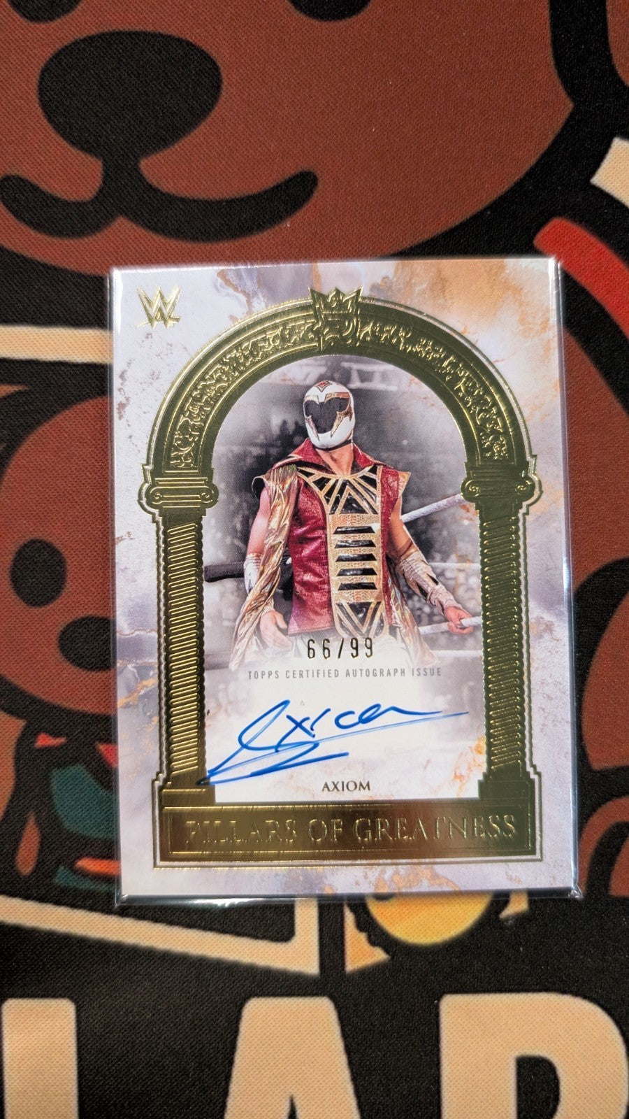 2025 Topps WWE Royalty Axiom Pillars Of Greatness Auto /99