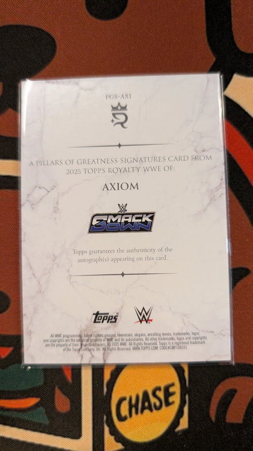 2025 Topps WWE Royalty Axiom Pillars Of Greatness Auto /99