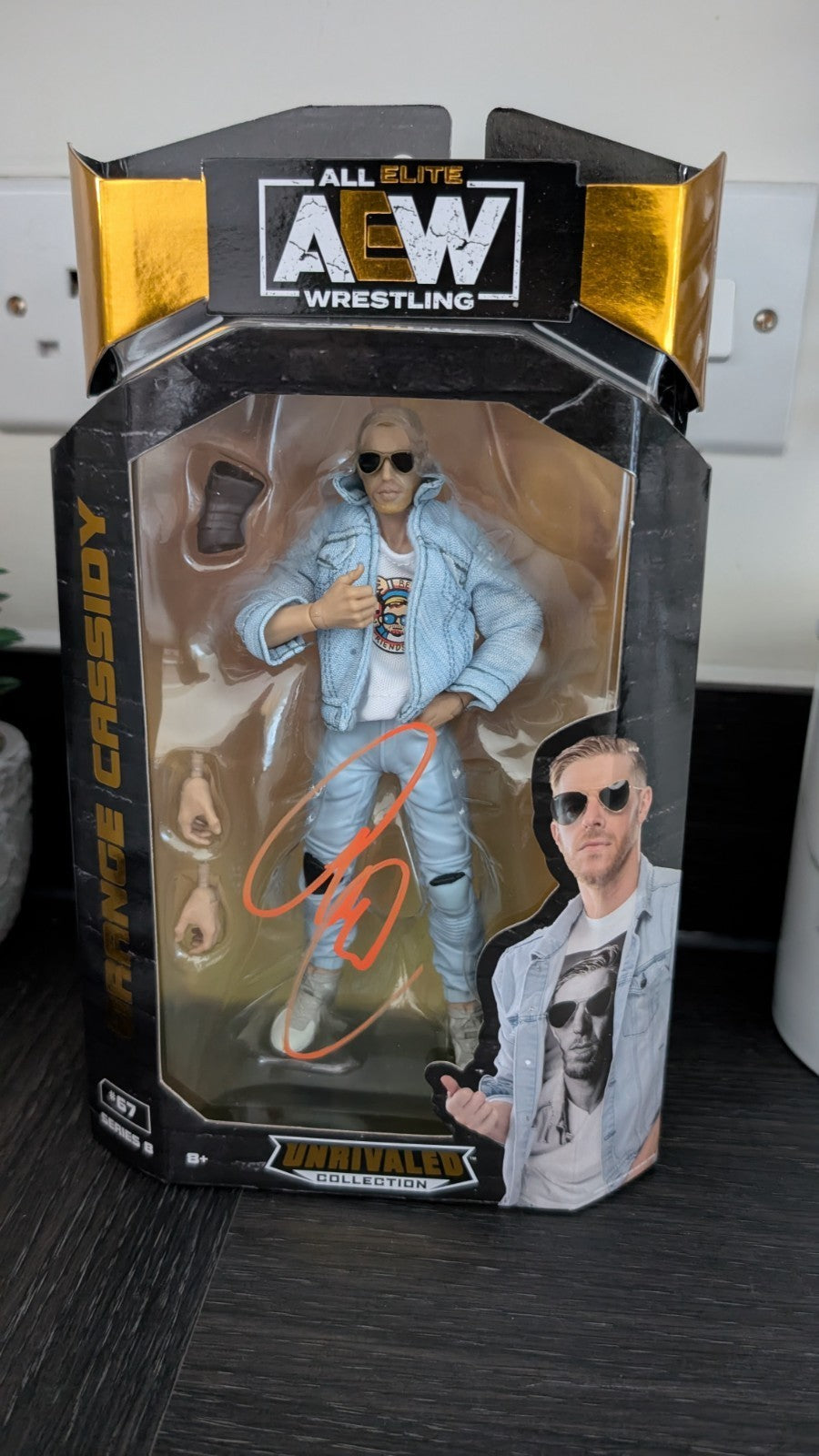AEW Unrivaled Series 3 Orange Cassidy Signed Wrestling Figure SWAU COA WWE