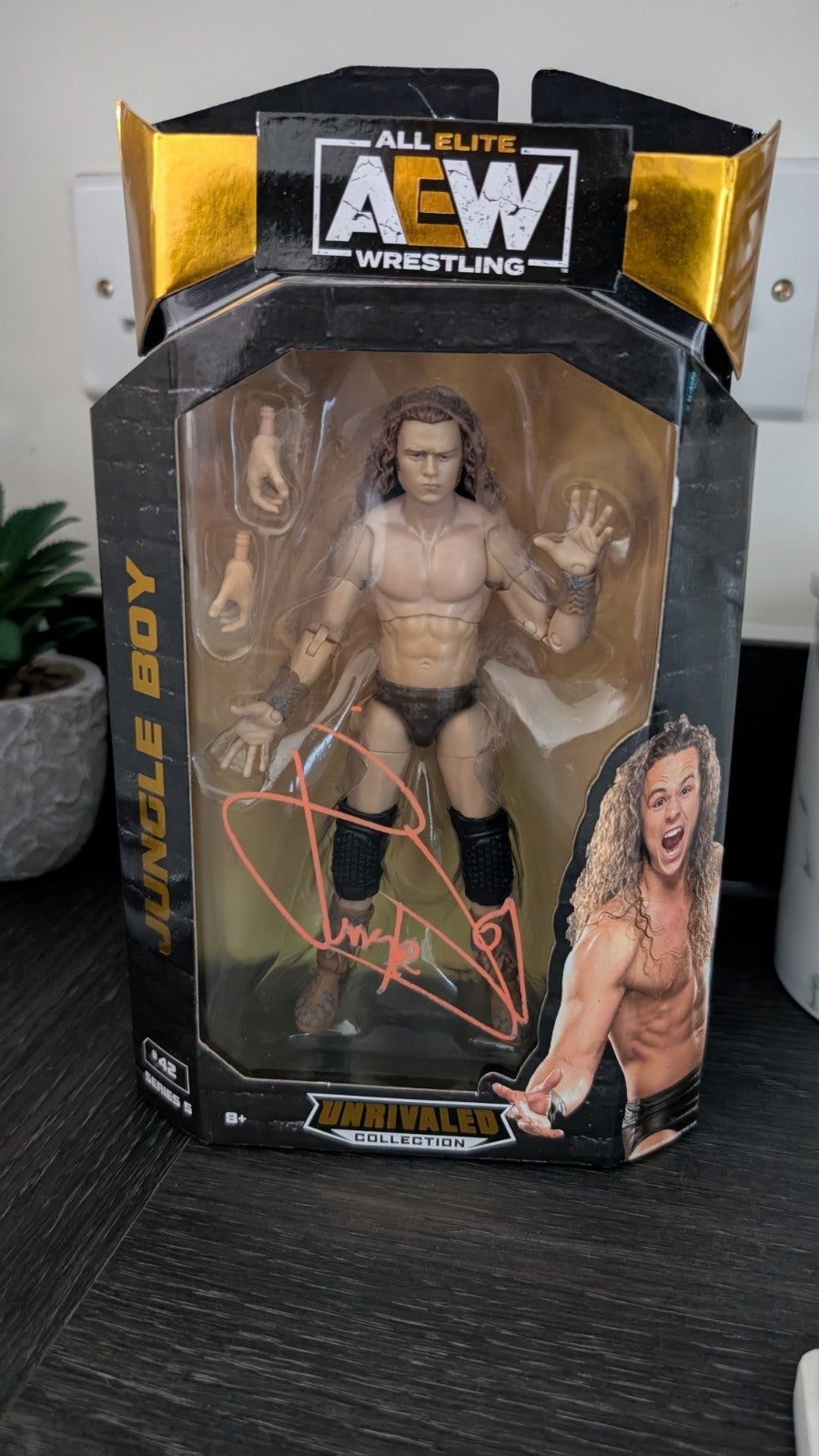 AEW Unrivaled Series 5 Jungle Boy Jack Perry Signed WrestlingFigure SWAU COA WWE