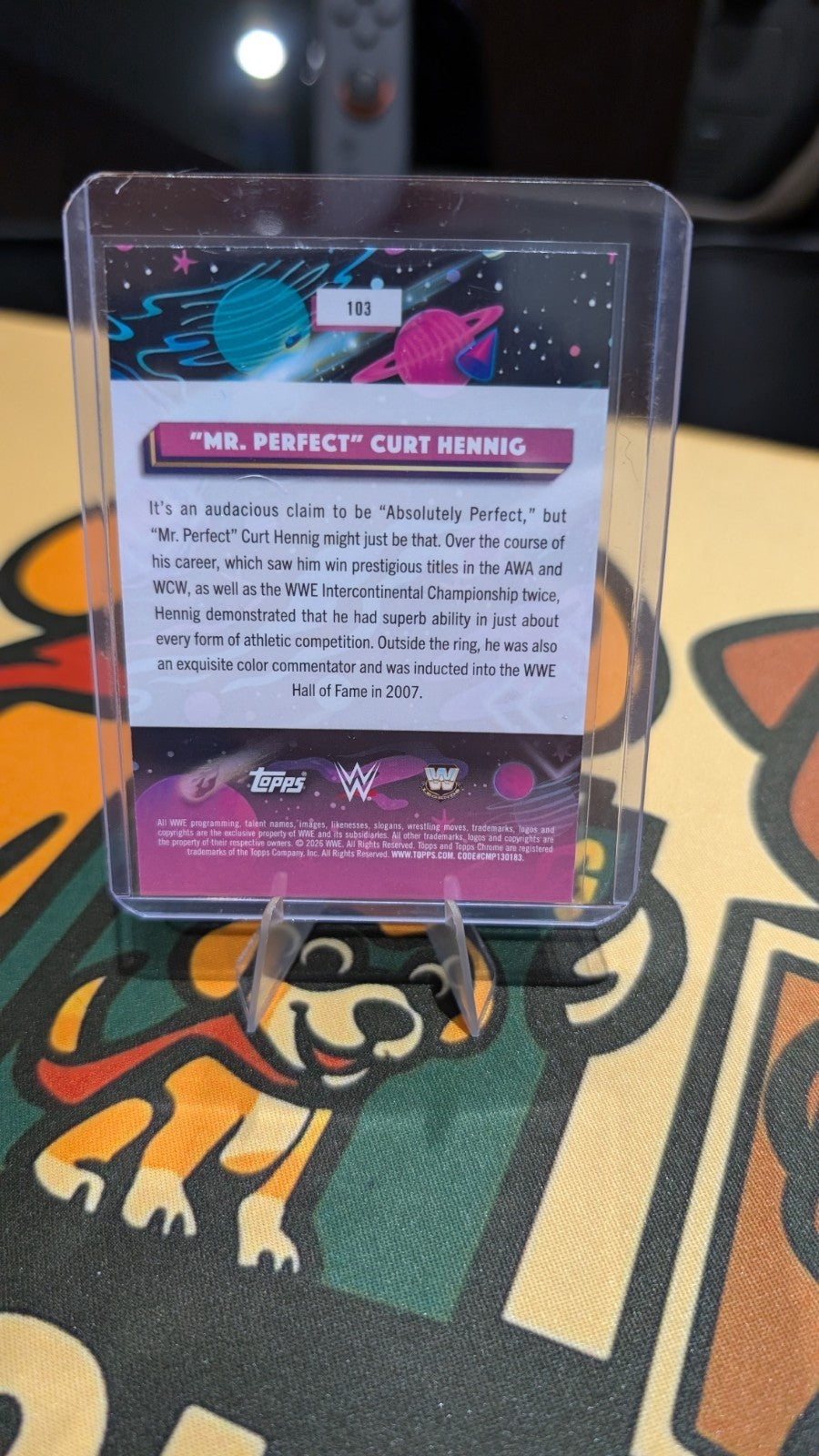 2026 Topps Cosmic Chrome WWE Mr Perfect Curt Henning Magenta Refractor #103 /299