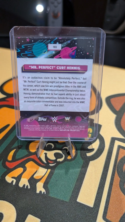 2026 Topps Cosmic Chrome WWE Mr Perfect Curt Henning Magenta Refractor #103 /299