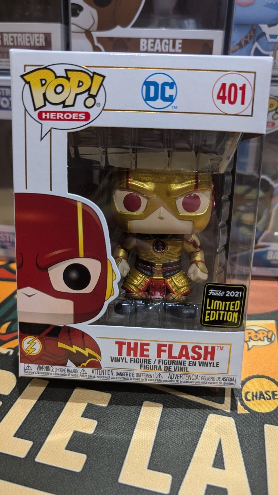 Funko Pop! Vinyl: DC Universe - The Flash Gold Metallic Exclusive #401