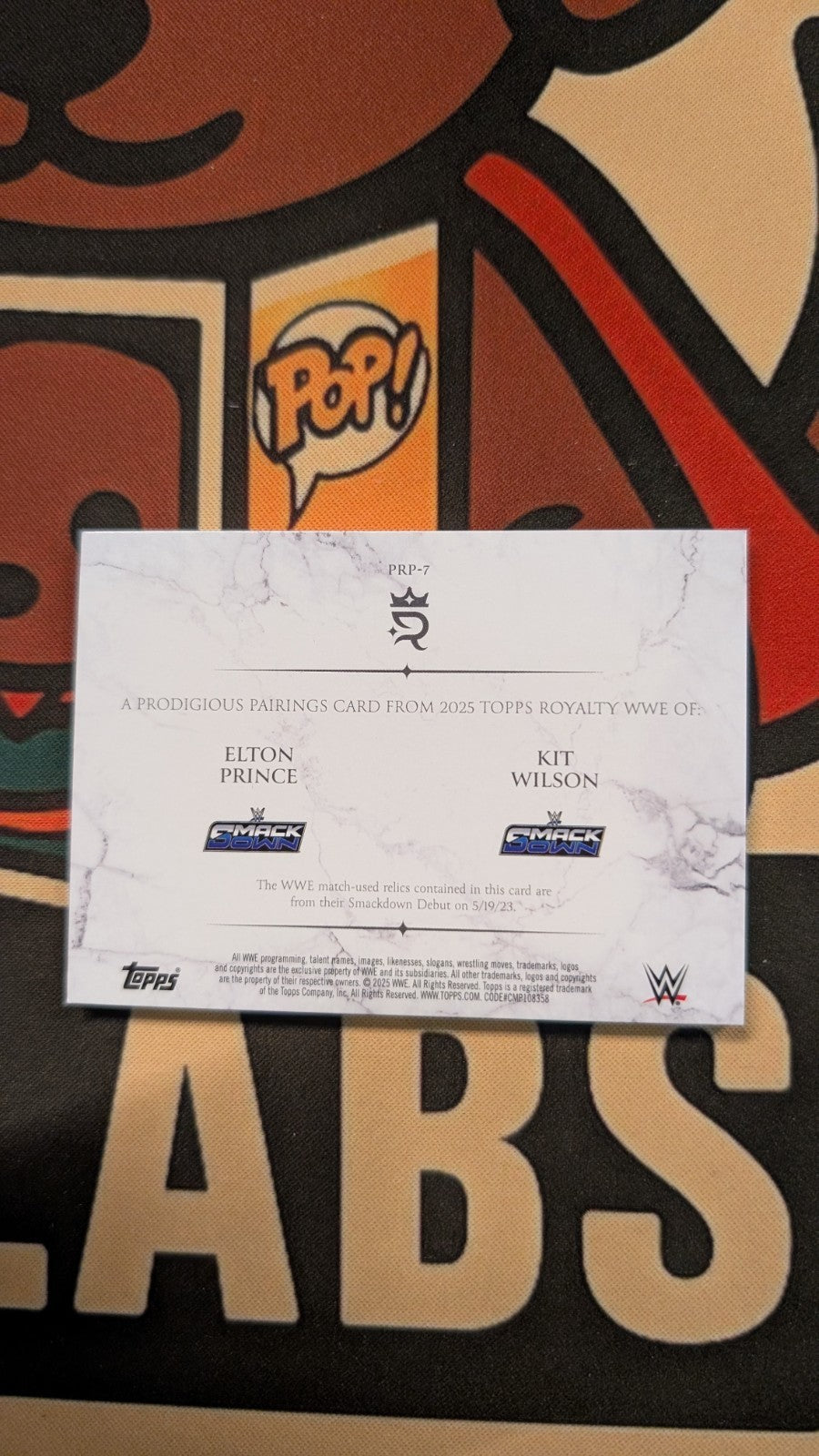 Elton Prince Kit Wilson Pretty Deadly Dual Relic /99 2025 Topps Royalty WWE