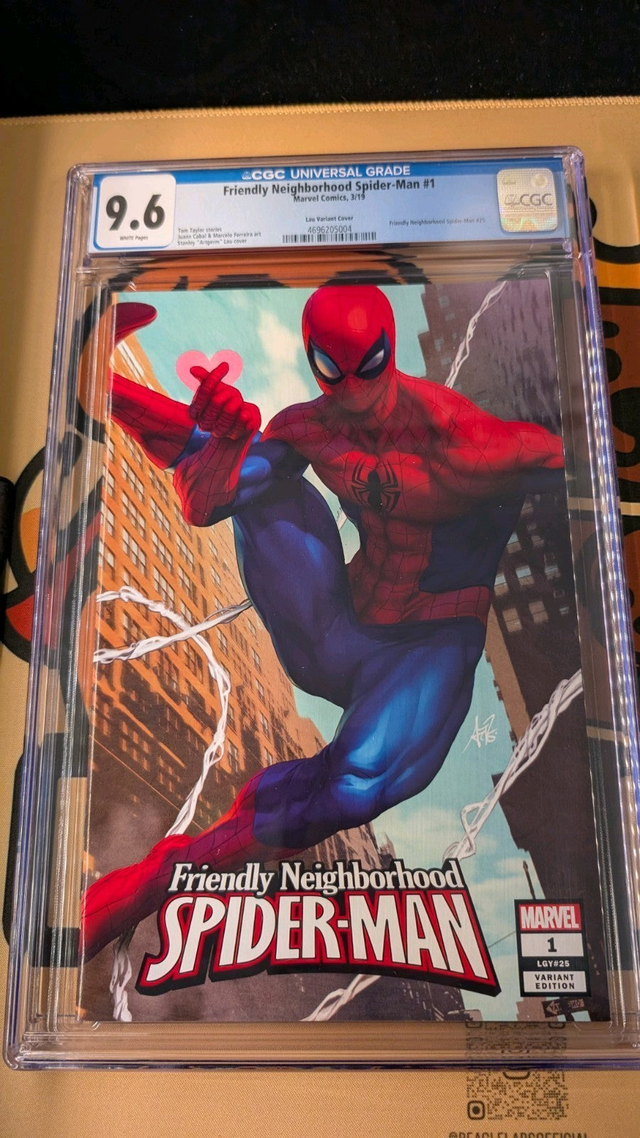 Friendly Neighborhood Spider-Man 1 Artgerm  Lau Variant CGC 9.6 2019