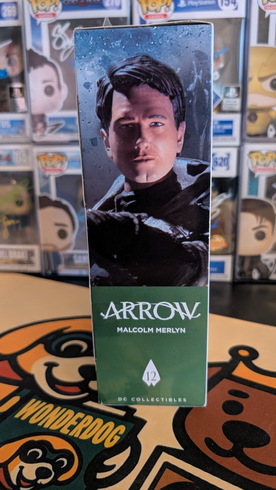 Signed John Barrowman DC Arrow TV Series Action Figure #12 Malcolm Merlyn SWAU