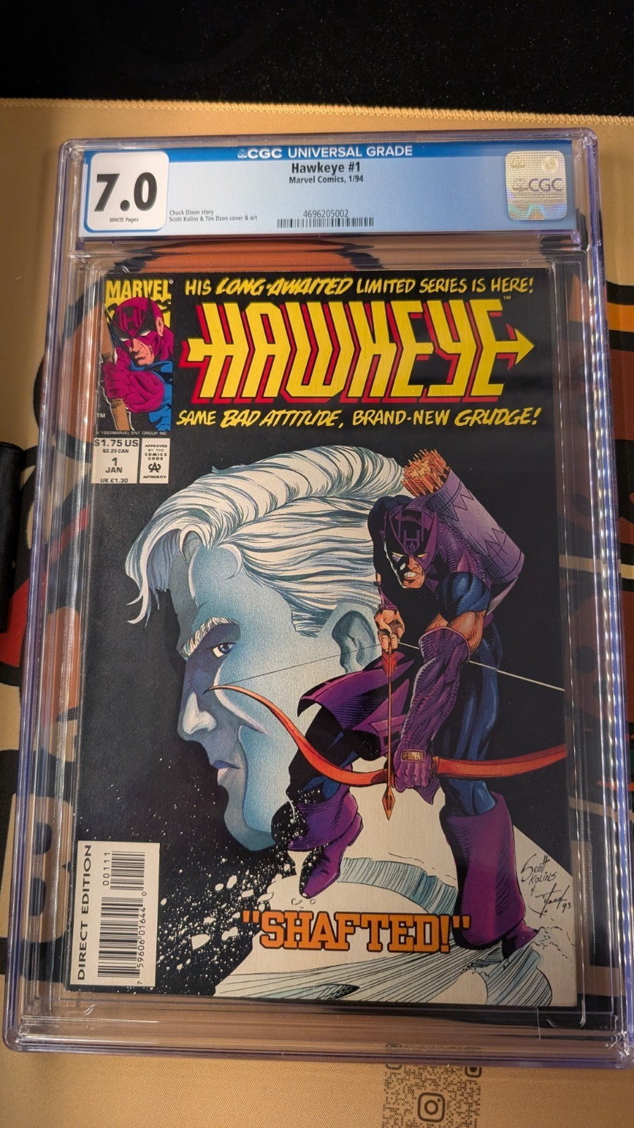 Hawkeye #1 - Marvel Comics 1994 CGC Graded 7.0 w White pages