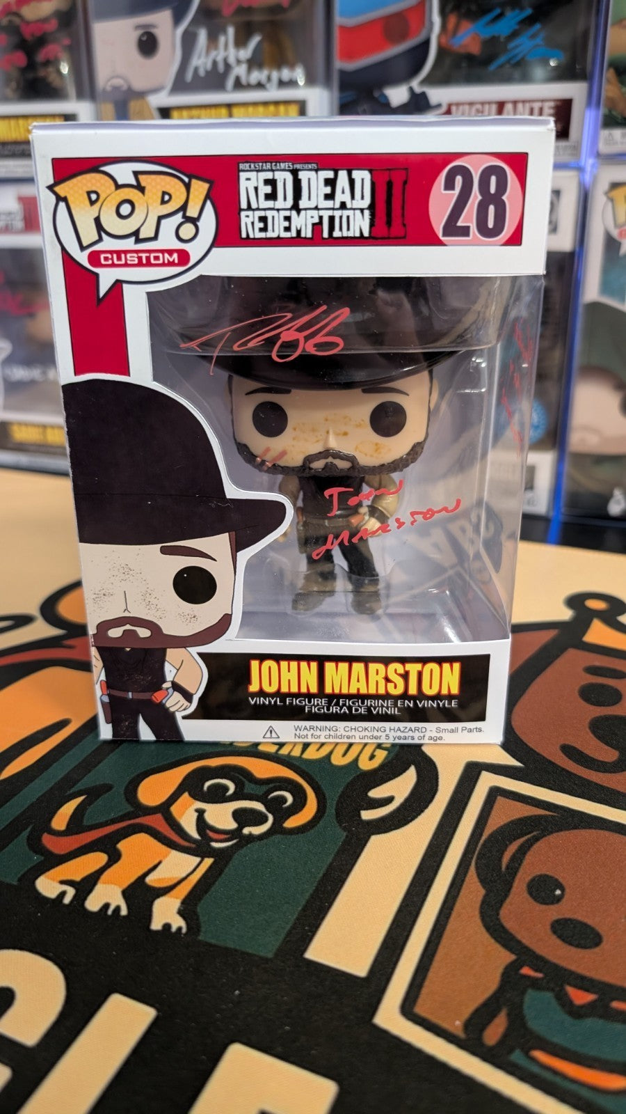 John Marston Funko Custom Red Dead Redemption Signed By Rob Wiethoff SWAU COA