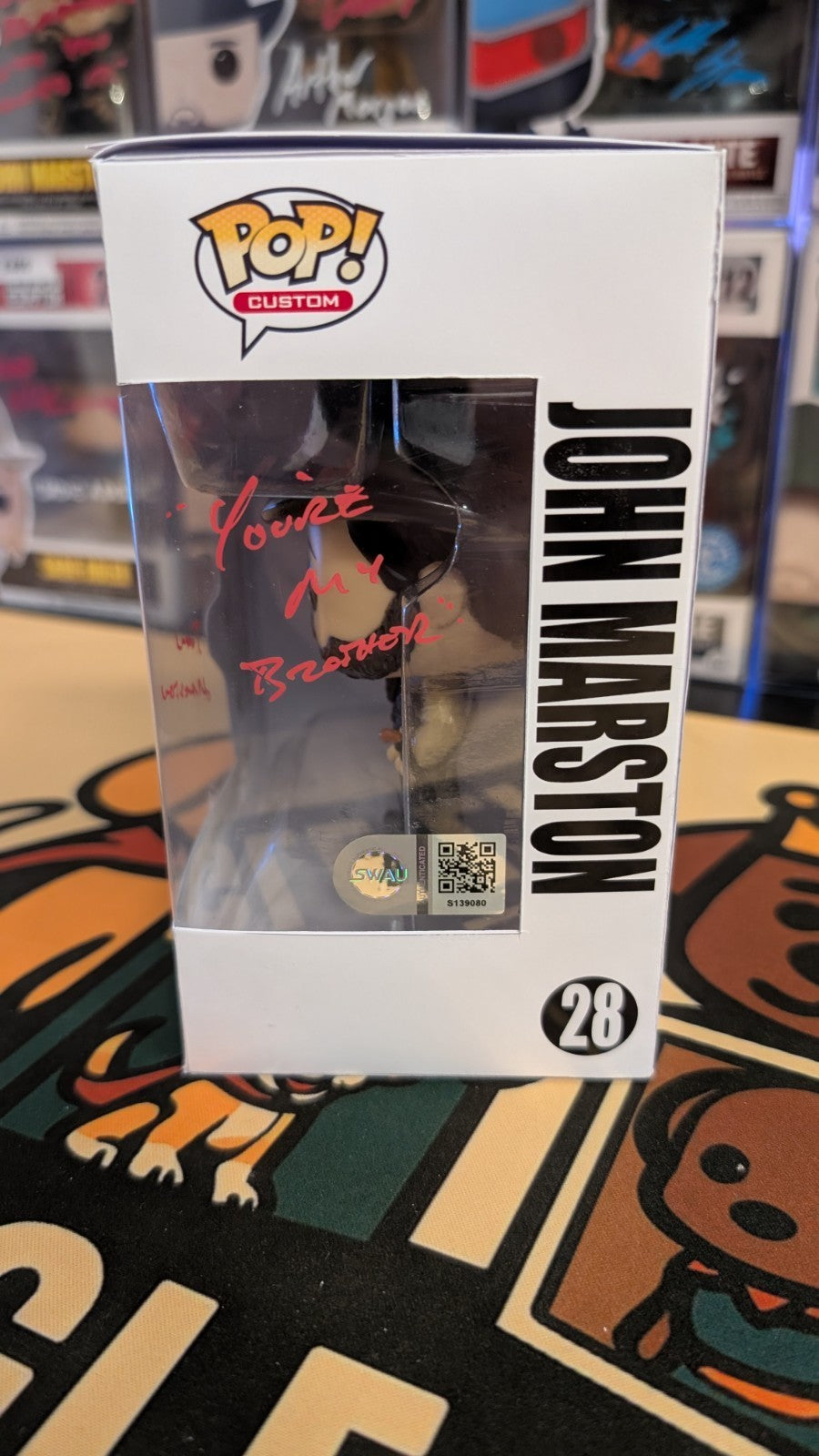 John Marston Funko Custom Red Dead Redemption Signed By Rob Wiethoff SWAU COA