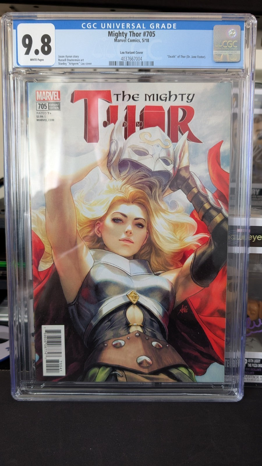 Mighty Thor #705 (Marvel Comics 2018) CGC 9.8 “Death” Of Thor Lau Variant Cover