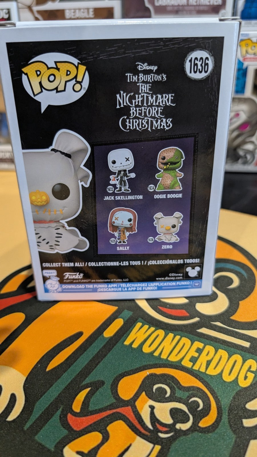 Funko POP! The Nightmare Before Christmas 1636 Zero (Patchwork) (Glow) NEW BNIB