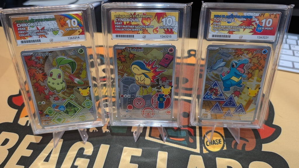 Pokemon TCG Series 2 First Partner Totodile Chikorita Cyndaquil 2 Ace 10 Set