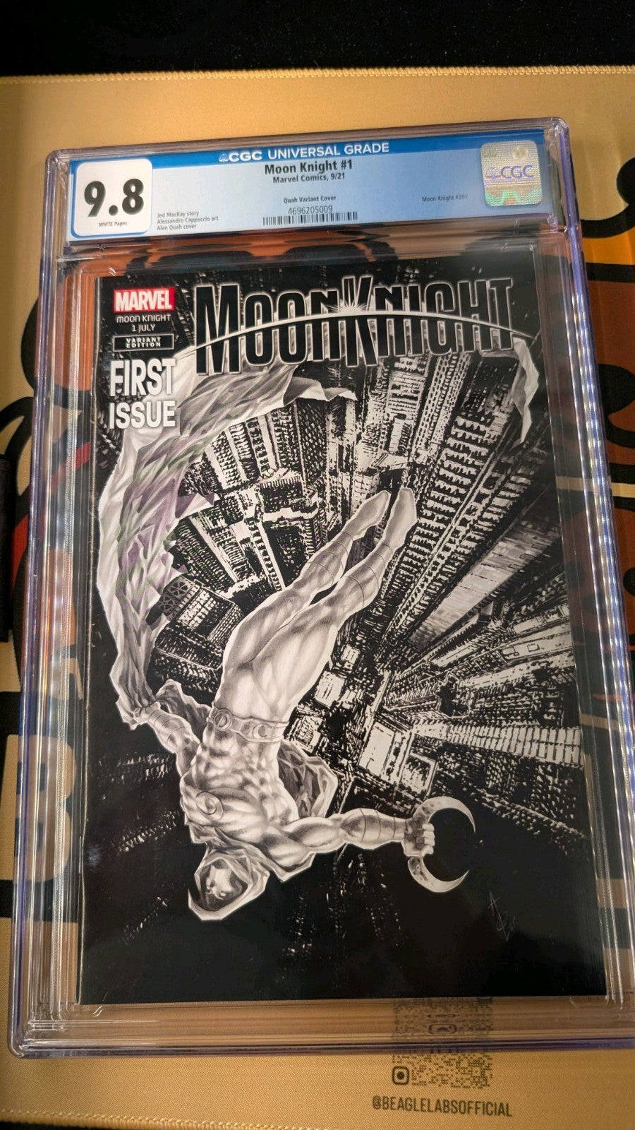 CGC 9.8 Moon Knight #1 Alan Quah Variant Graded Marvel