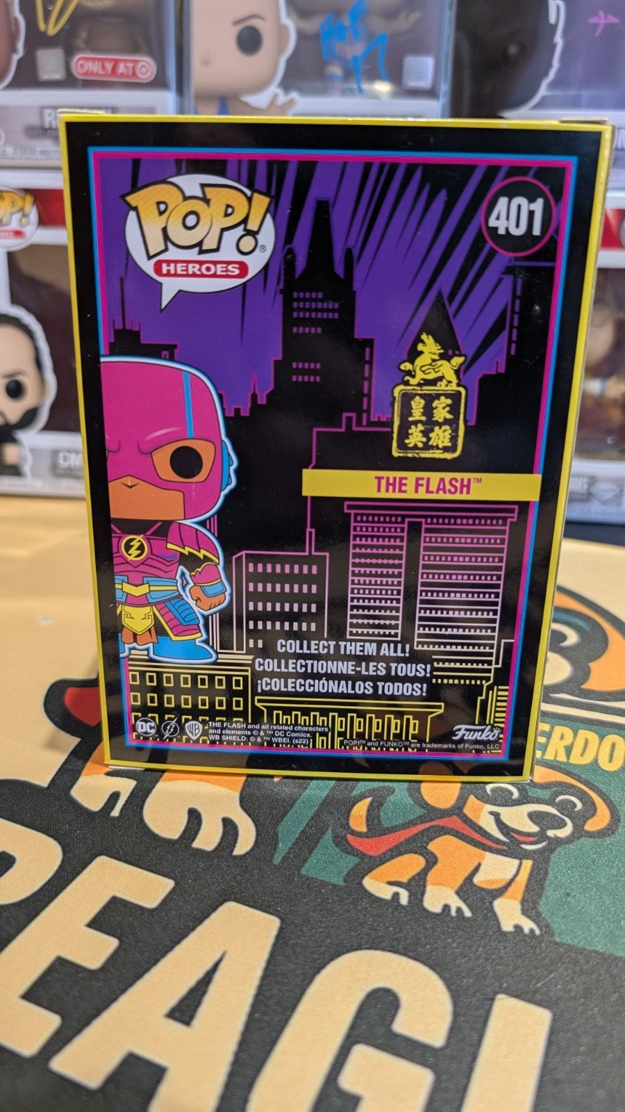 Funko Pop! Dc The Flash Black Light #401 Asia Exclusive RARE