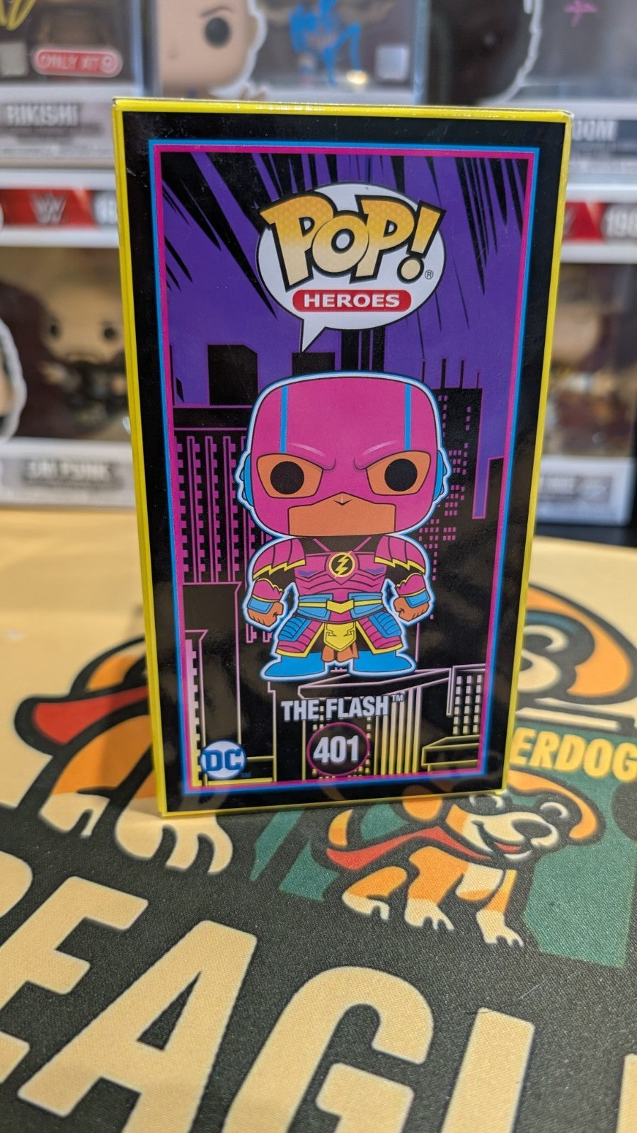 Funko Pop! Dc The Flash Black Light #401 Asia Exclusive RARE