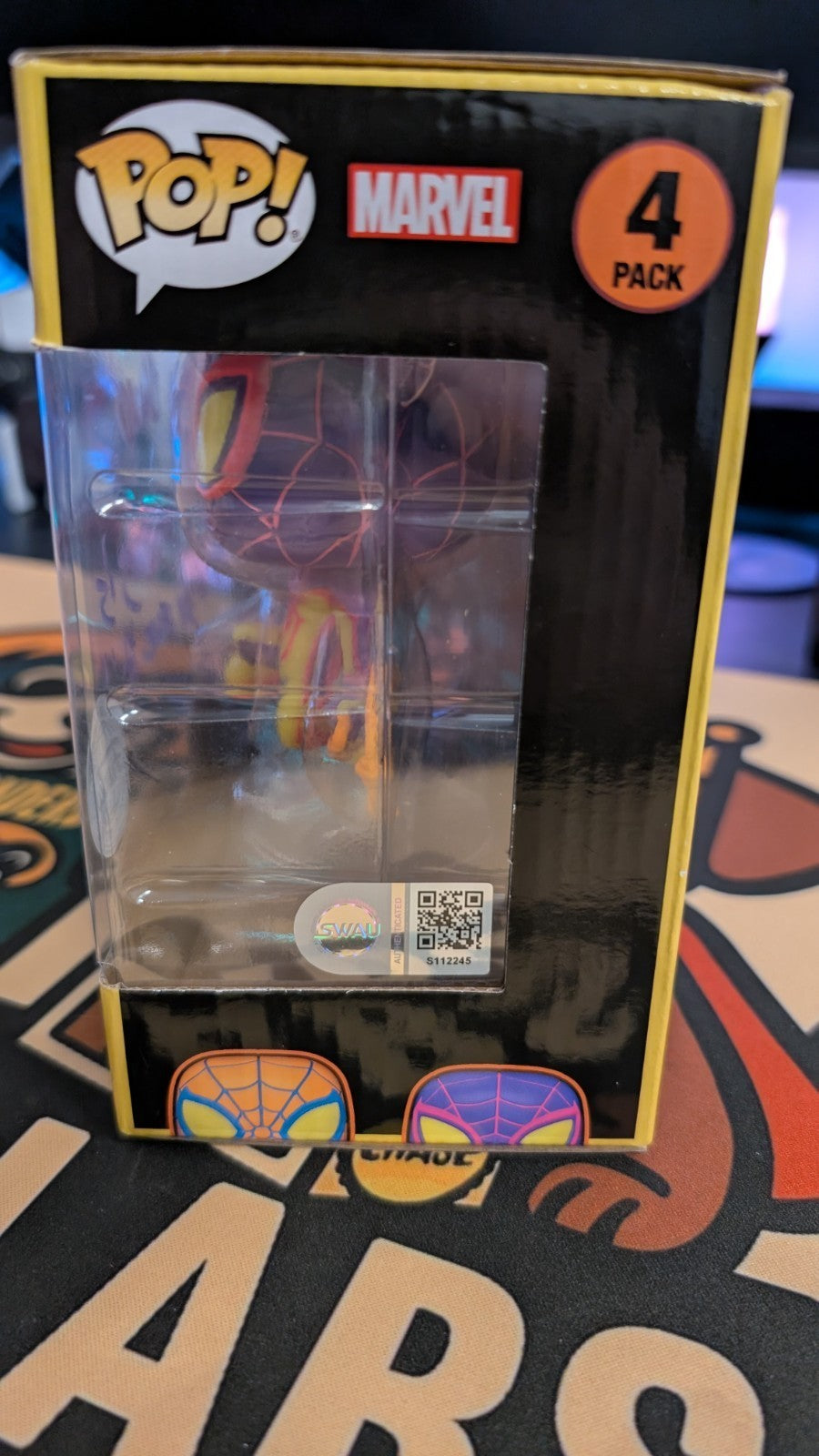 Funko Pop! Marvel Spider-Man Miles Morales 3 Pack Signed Nadji Jeter SWAU w/ COA