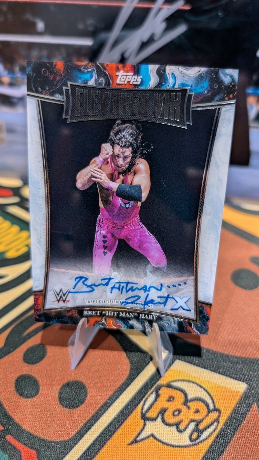 Topps 2025 Exalted Elevated Ink Bret "Hit Man" Hart WWE Autograph Insert ON CARD
