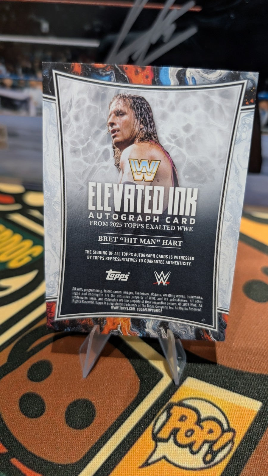 Topps 2025 Exalted Elevated Ink Bret "Hit Man" Hart WWE Autograph Insert ON CARD