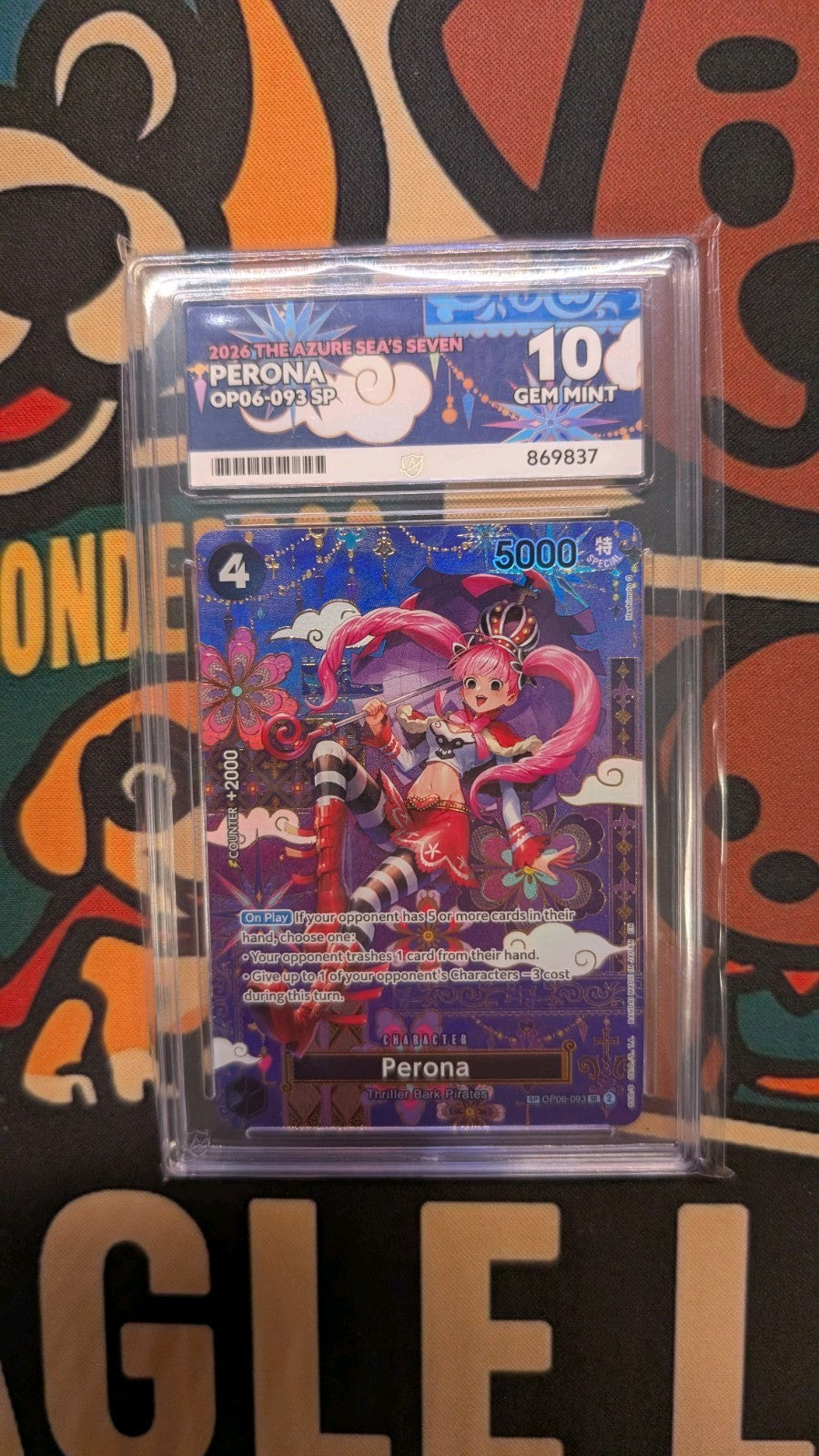 Graded Perona - The Azure Sea's Seven - OP06-093 - SP - Ace Grading 10