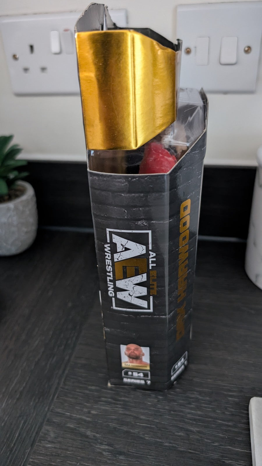 AEW Unrivaled Series 7 Dax Harwood Signed Wrestling Figure with SWAU COA WWE FTR